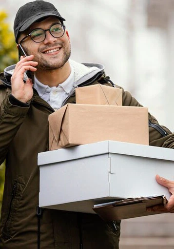 delivery-male Delivering the Household Packages